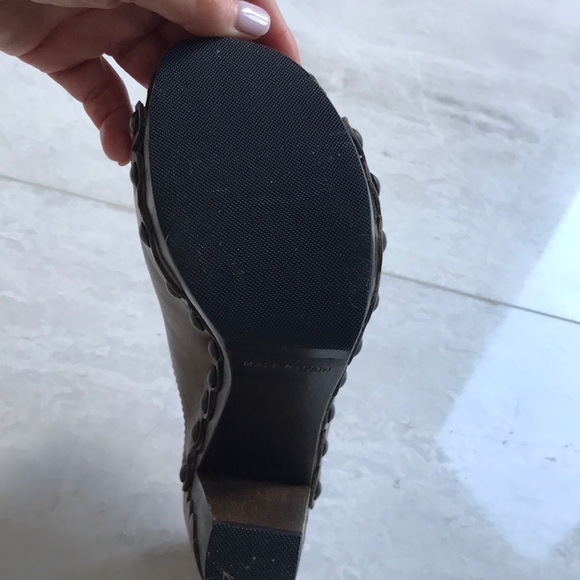 Stuart Weitzman Platform Slides Brown Leather S6 - Picture 6 of 6